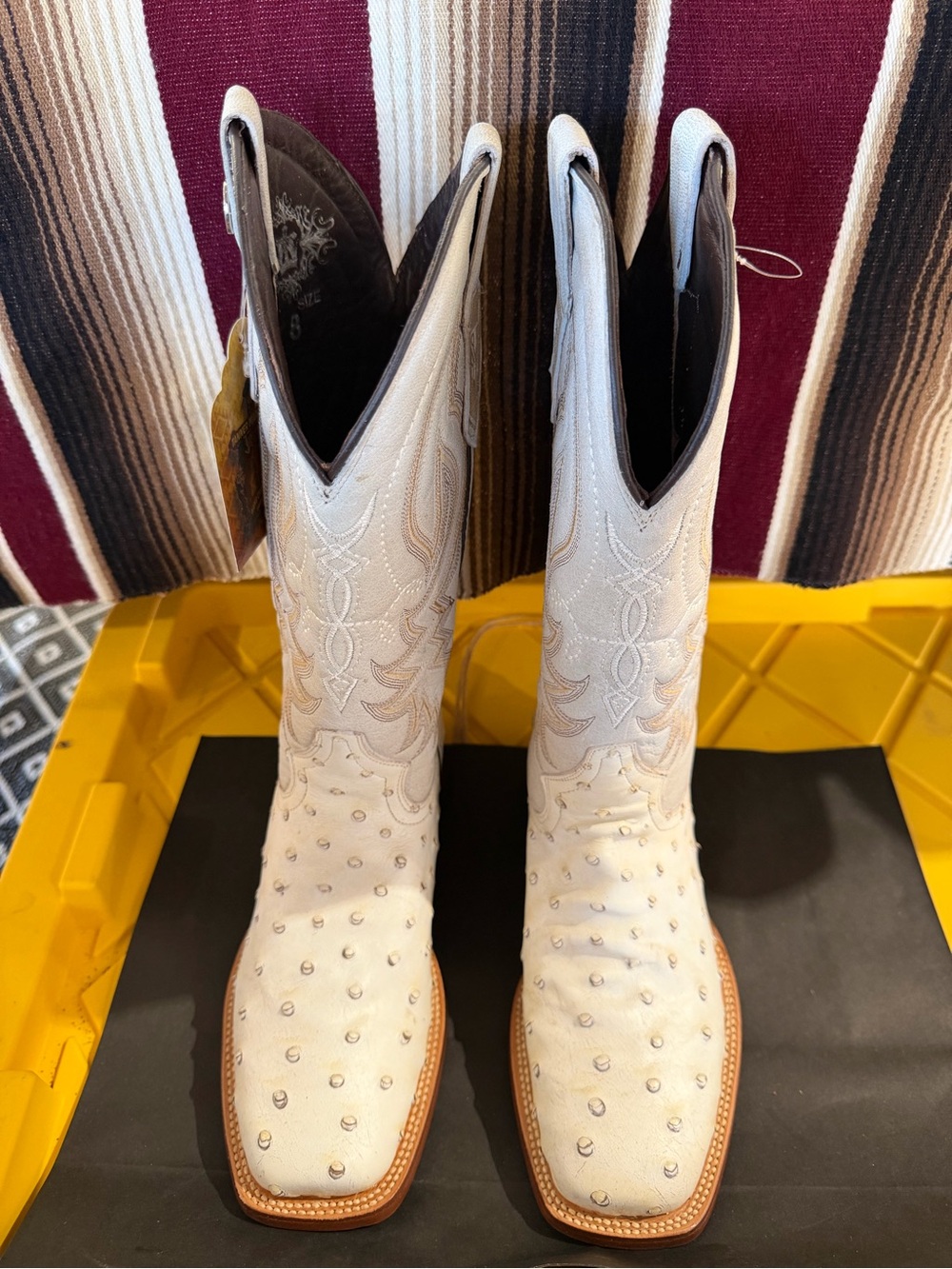 Original ostrich Tanner mark boots